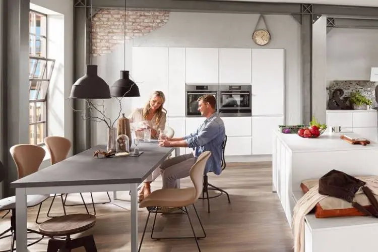 relaxing in the kitchen together