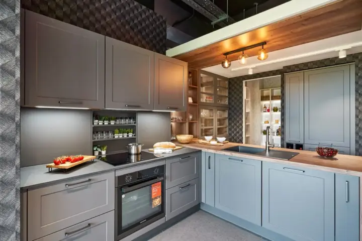 Slate grey studio kitchen - timbercraft dublin