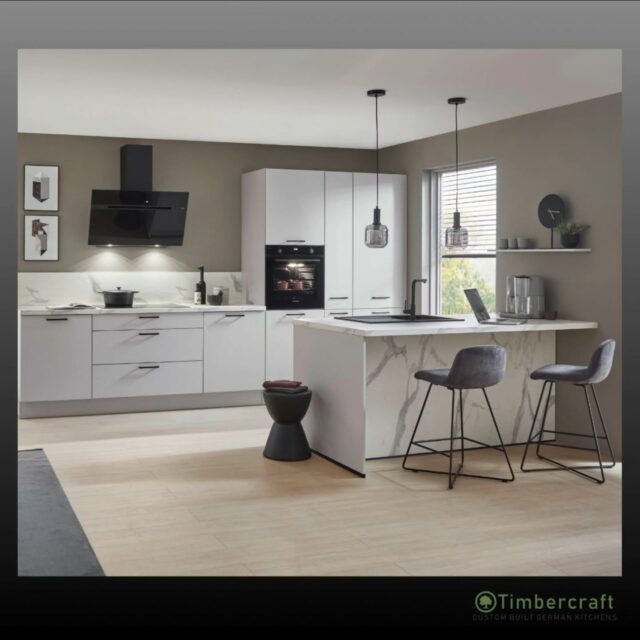 Smooth lines. Soft colours. Strong impression. 
Beauty in every detail, function in every inch. A kitchen that gets it just right. ✨

🌱 Let your German dream kitchen come to life with Timbercraft’s custom-built German designs!

💡 Ready to elevate your space? Visit us at timbercraft.ie.

#germankitchen #modernkitchen #homedesign #kitchendesign #Bespokekitchen