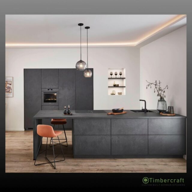 A kitchen that feels like slow mornings, soft light, and your favourite people gathered around. 

Wrapped in grey slate reproduction, it brings a natural elegance paired with precision-built functionality. 

🌱 Let your German dream kitchen come to life with Timbercraft’s custom-built German designs! 

💡 Ready to elevate your space? Visit us at timbercraft.ie.

#germankitchen #modernkitchen #homedesign #kitchendesign #bespokekitchen