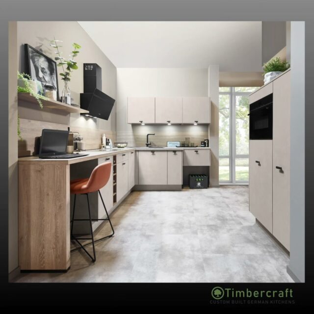 Warm textures. Thoughtful design. Effortless style.

Sand textured doors bring a soft, natural feel to this kitchen, beautifully paired with bold black metal handles for a subtle modern contrast. The Endgrain Oak reproduction laminate worktop introduces rich wood character, adding warmth and depth to the entire space.

🌱 Let your German dream kitchen come to life with Timbercraft custom-built German designs!

💡 Ready to elevate your space? Visit us at timbercraft.ie

#germankitchen #modernkitchen #homedesign #kitchendesign #bespokekitchen
