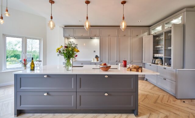 Classic shaker style with a contemporary twist. 

This two-tone grey kitchen combines timeless cabinetry with clever bespoke details, creating a space that feels elegant, practical and beautifully cohesive.

A hidden utility door blends seamlessly into the cabinetry, continuing the kitchen’s design while keeping the working spaces tucked away. A bespoke glass display adds character, while countertop bi-fold furniture doors open to reveal a pantry—easy to access and neatly concealed when closed.

Thoughtful storage. Beautiful detailing. A kitchen designed around everyday life.

Planning your dream kitchen? Visit a Timbercraft showroom or send us a DM to book your design consultation.

#TimbercraftKitchens #ShakerKitchen #TwoToneKitchen #BespokeKitchens #KitchenDesign HiddenUtility KitchenPantry IrishInteriors